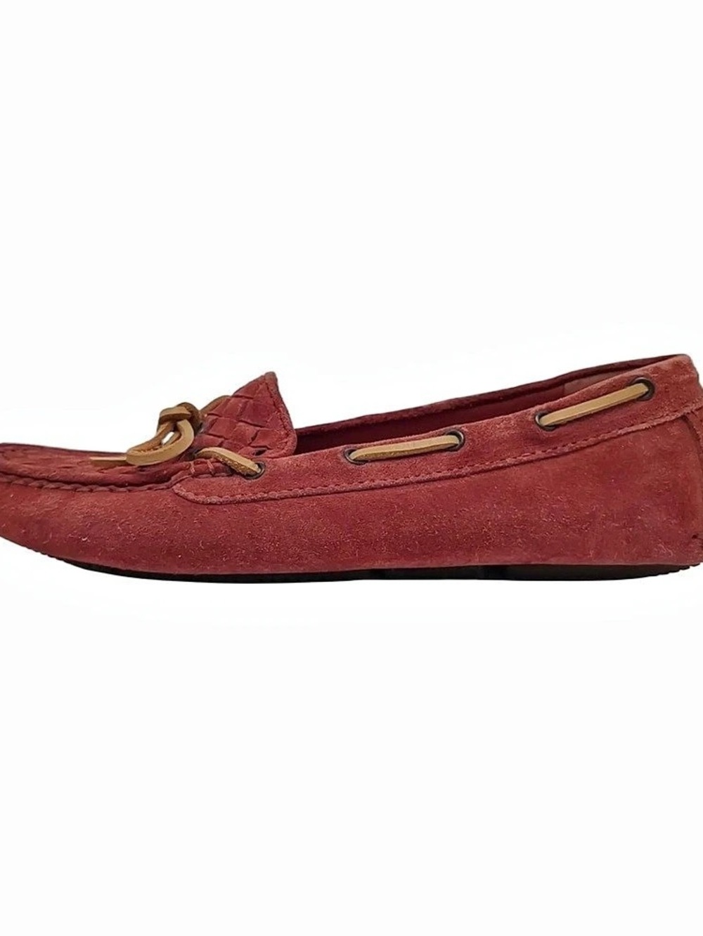 Bottega Veneta Women's Woven Toe Moccasins in Red size EU36.5 US4.5